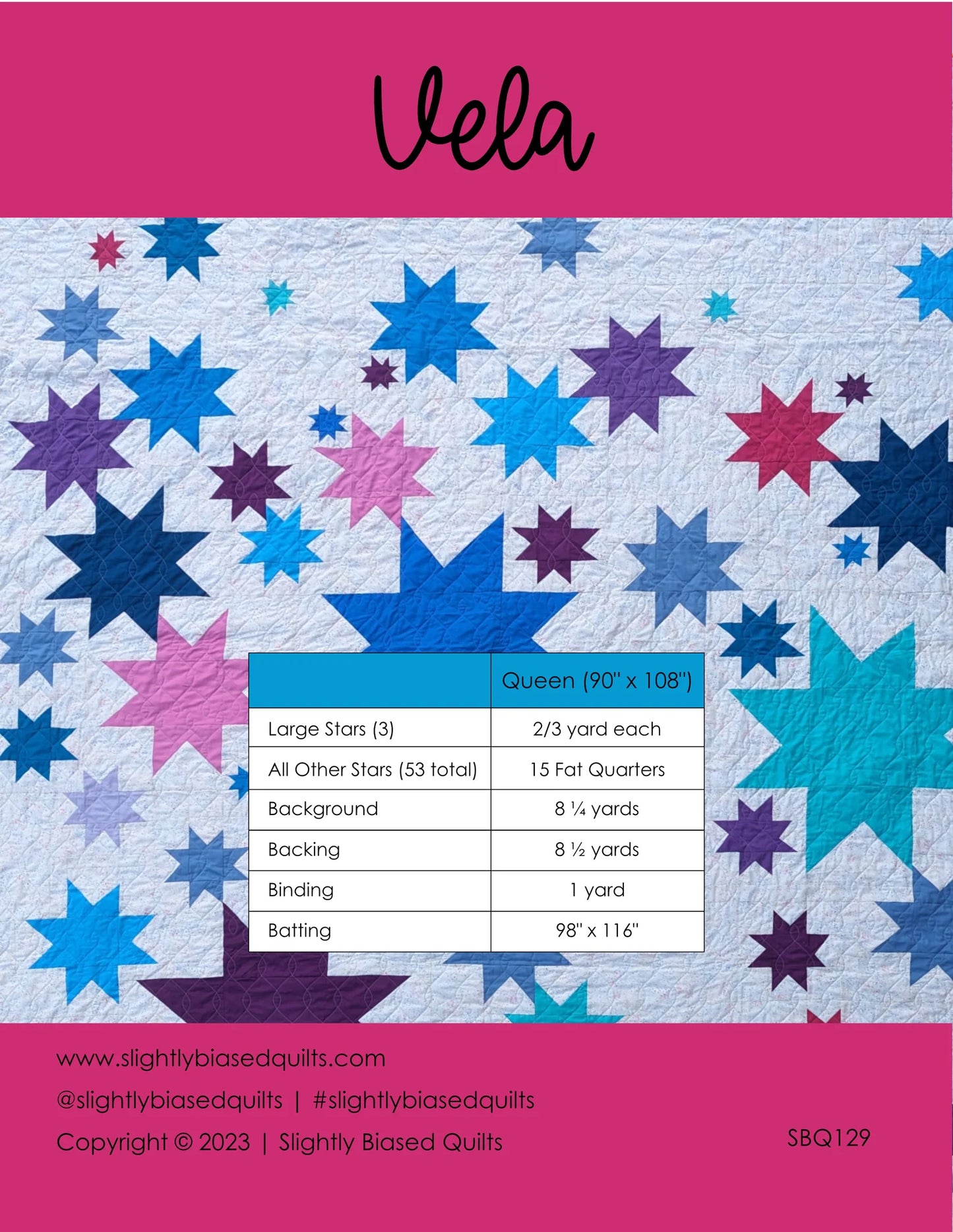 Vela Pattern by Slightly Biased - 3 Sizes