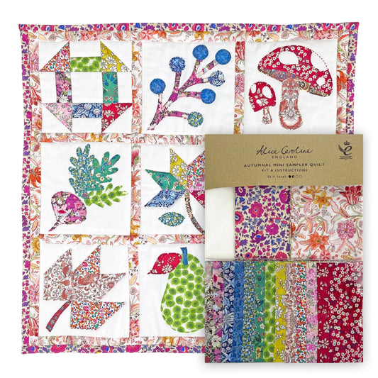 Liberty Tana Lawn Fabric Autumnal Mini Sampler Quilt Kit