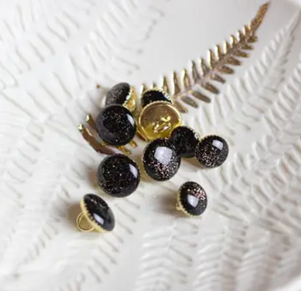 Lise Tailor Gold Glitter Ankle Boots 9mm Buttons - Multiple Colors