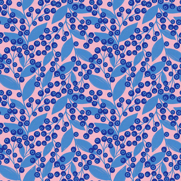 Berries & Blossoms: Blueberry Bush in Pink