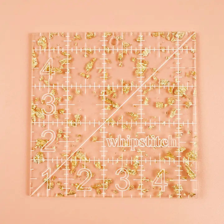 Feral Notions: 4.5" Square Golden Quilting Ruler