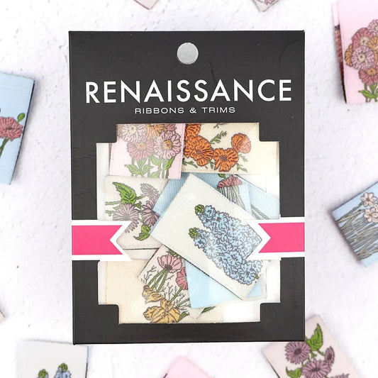 Renaissance Ribbons: My Secret Garden Woven Label Pack (8pcs)
