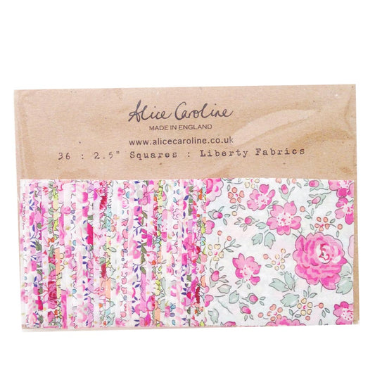 Liberty Tana Lawn 2.5" Charm Square Pack - 36 pcs (Multiple Varieties)