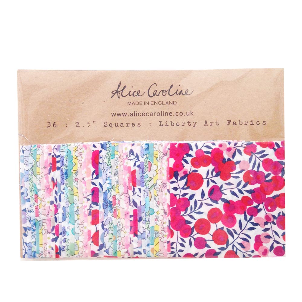 Liberty Tana Lawn 2.5" Charm Square Pack - 36 pcs (Multiple Varieties)