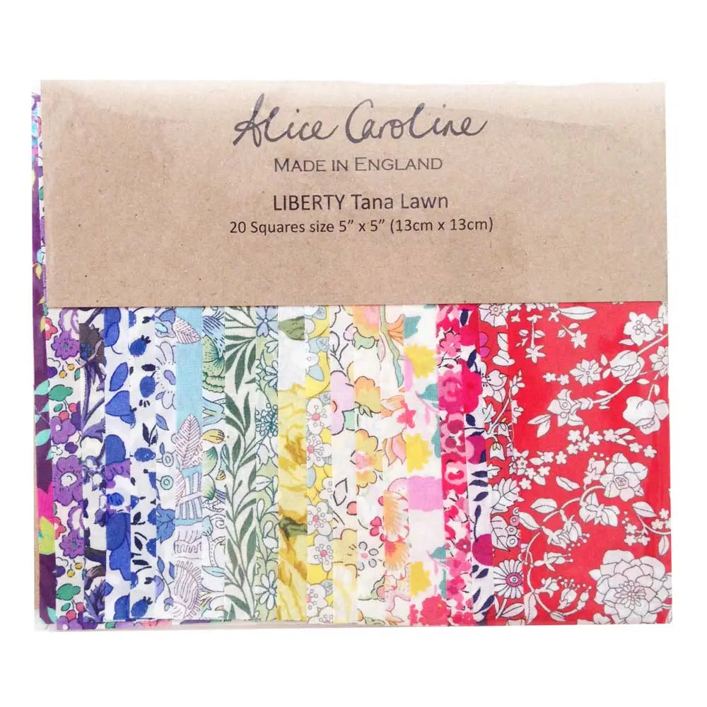 Liberty Tana Lawn 5" Charm Square Pack - 20 pcs (Multiple Varieties)