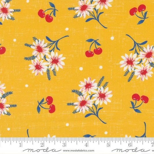 Julia: Cherry Daisy in Lemon Zest