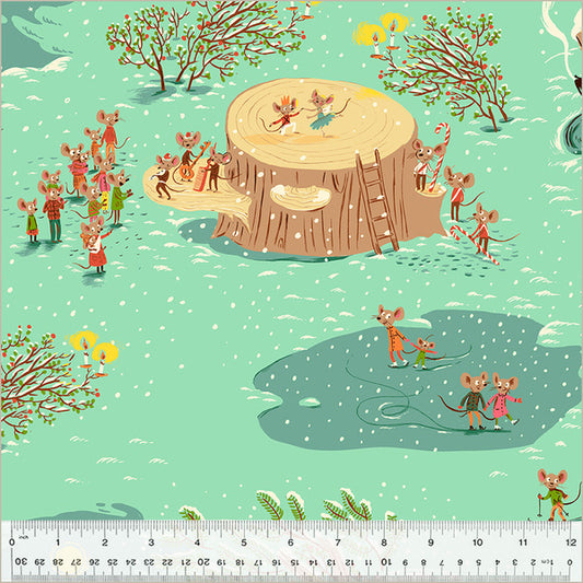Studio Edit: Christmas Mice in Aqua