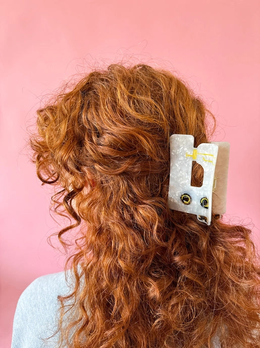 Sarah Hearts: Sewing Machine Hair Claw Clip