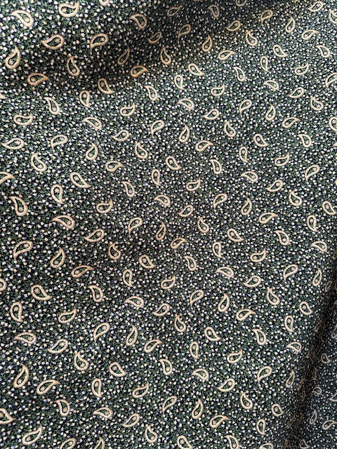 Printed Corduroy: Paisley in Black