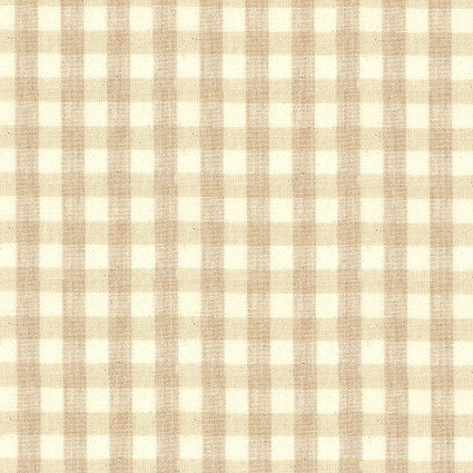 Cotton Dobby Gingham in Beige