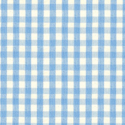 Cotton Dobby Gingham in Sky