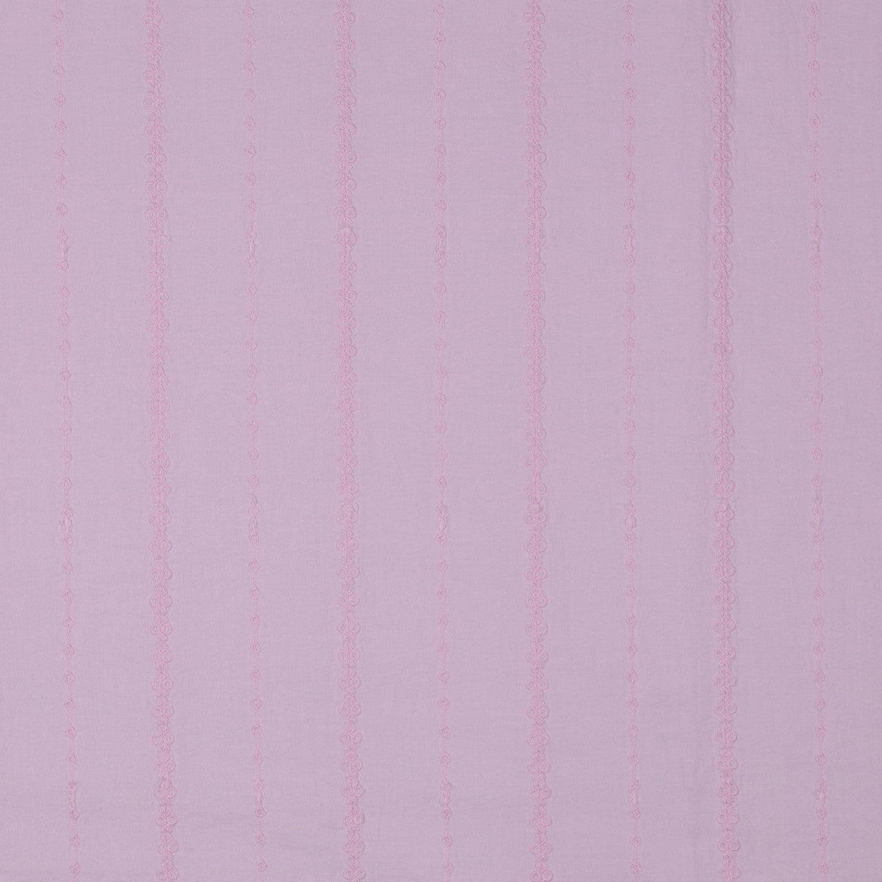 Cotton Voile with Embroidered Stripes in Lilac