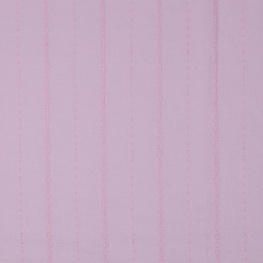 Cotton Voile with Embroidered Stripes in Lilac