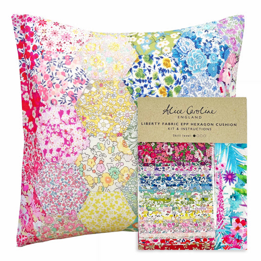 Liberty Tana Lawn EPP Hexagon Cushion Kit - Mixed Colours