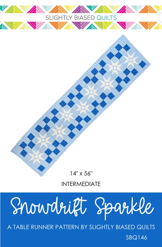 Snowdrift Sparkle Table Runner Pattern by Slightly Biased