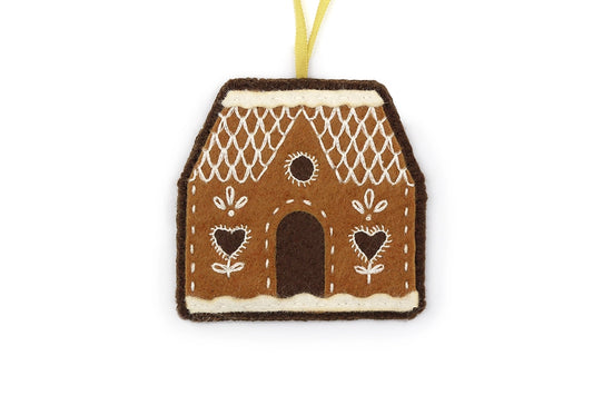 Gingerbread House- Felt Ornament Kit
