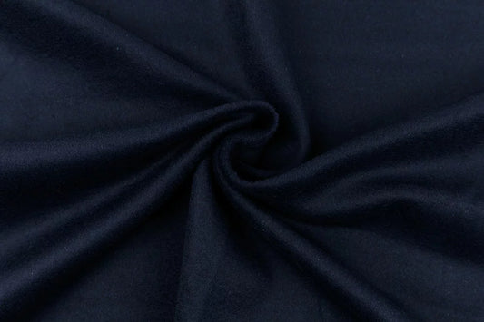 Wool Melton Coating: Dark Blue/Black