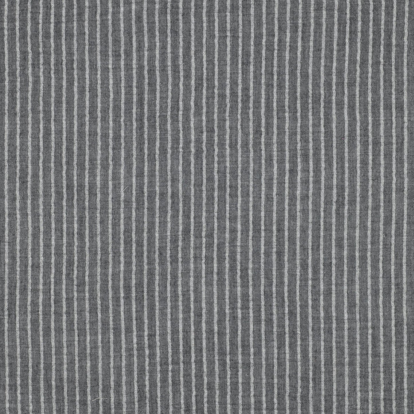 Cotton Double Gauze: Yarn Dyed Stripe in Grey