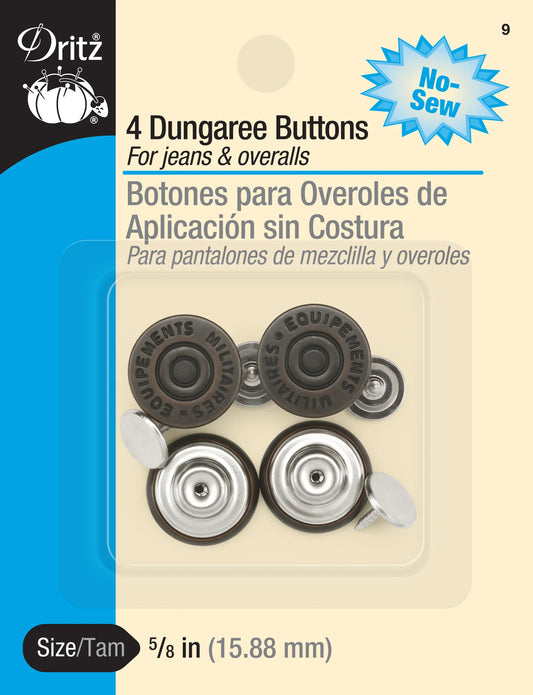 Dungaree Buttons - Set of 4