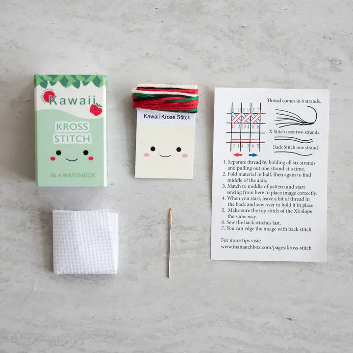 Kawaii Apple Mini Cross Stitch Kit
