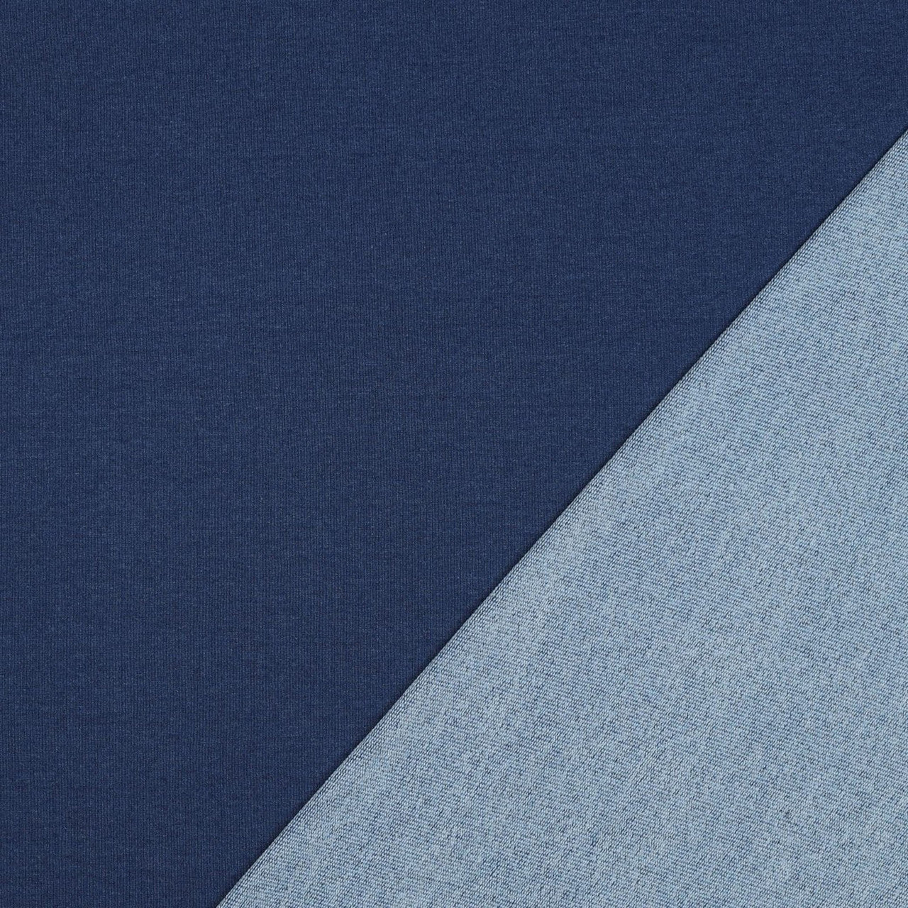 Denim French Terry in Medium Blue