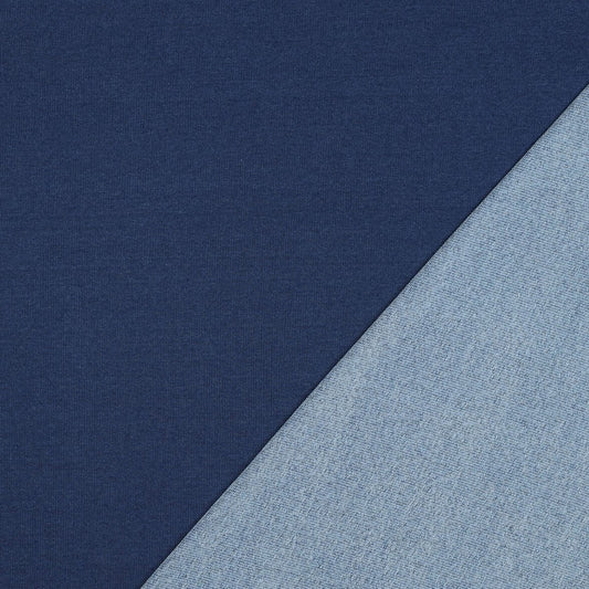 Denim French Terry in Medium Blue