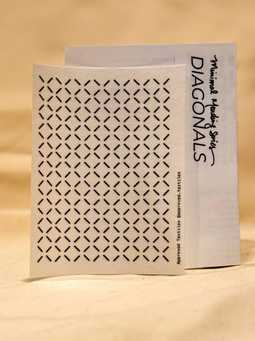 Mending + Embellishment Transfer: Diagonals (Minimal Mending Series)