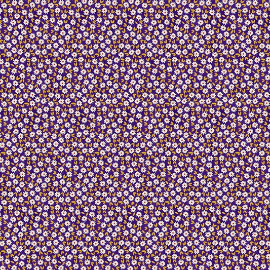 Petite Petals: Ditsy Daisy in Dark Blue