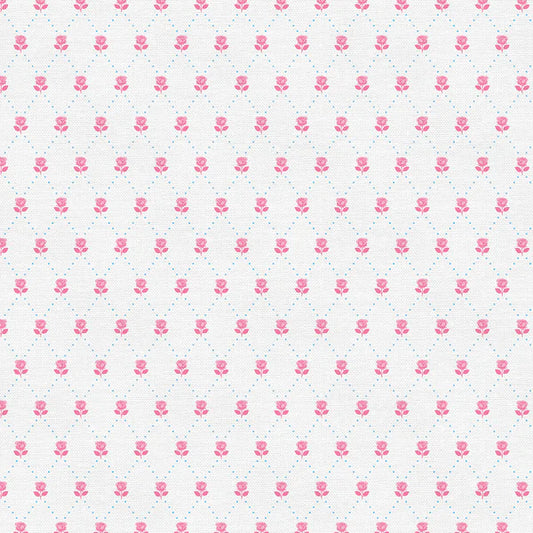 Be My Valentine: Ditsy Valentines Florals in White & Pink