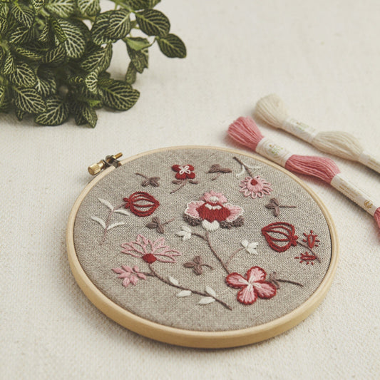 Indian Flowers Embroidery Kit