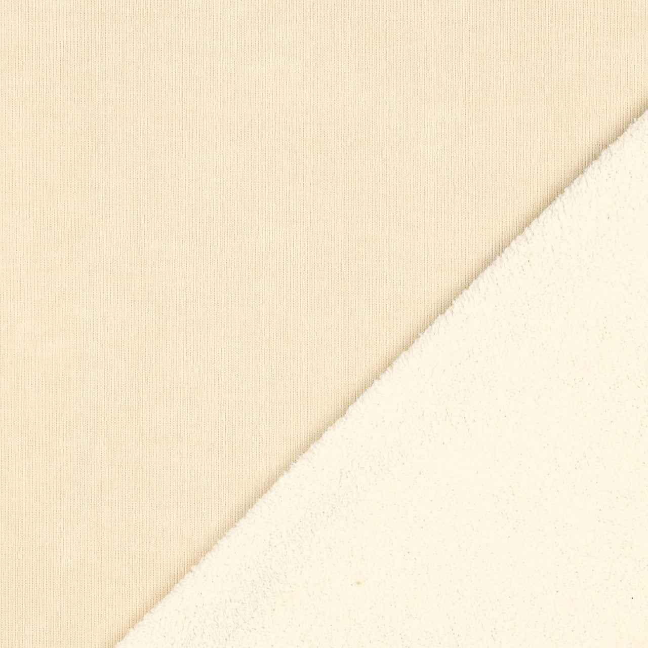 Double-Sided Knitted Velours Sherpa in Sand