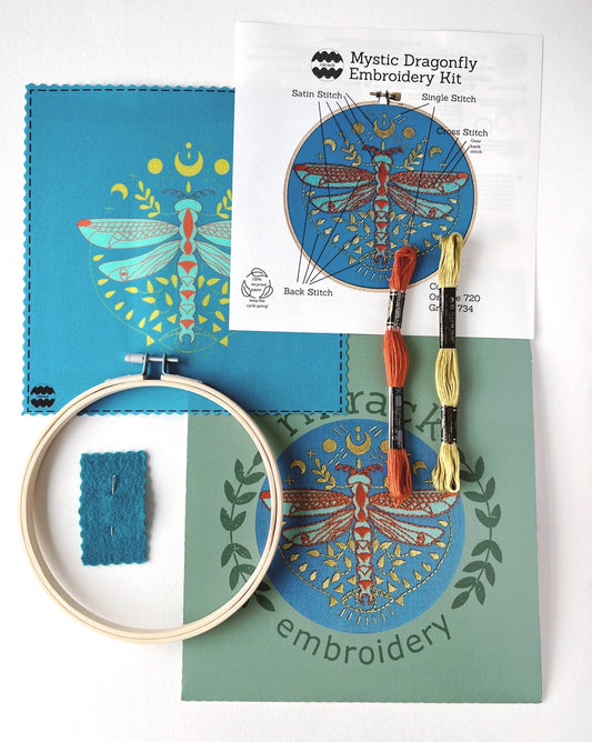Embroidery Kit: Mystic Dragonfly