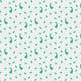 Playtime Primaries: Ducks with Umbrellas in Green on White