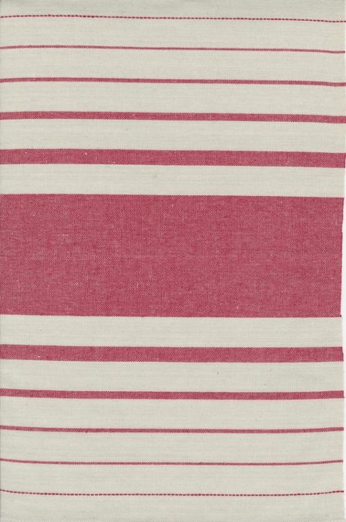 Enamoured Toweling in Stone & Red Stripe