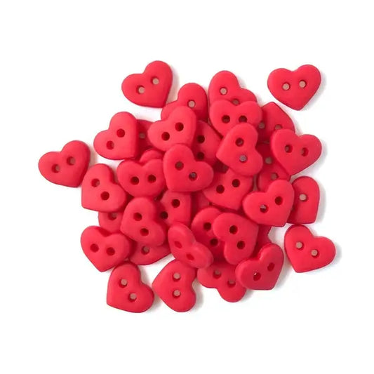 Red Hearts Tiny Buttons