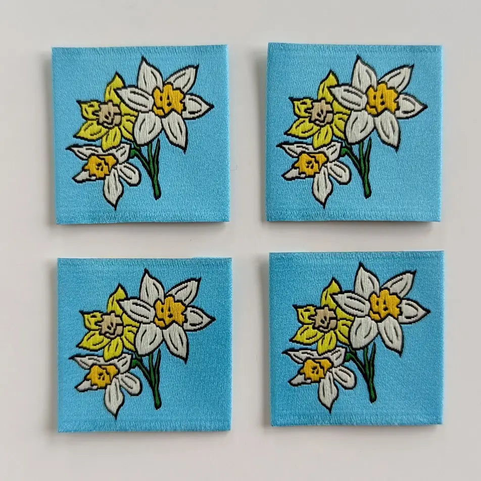 Intensely Distracted - March Daffodils Woven Luxe Labels