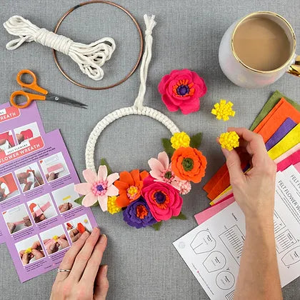 Felt Flower and Macrame Kit