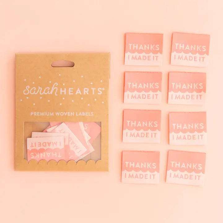 Sarah Hearts Labels: Thanks I Made It - Coral
