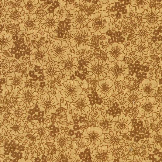 Fabric Market: Field of Flowers in Hazelnut