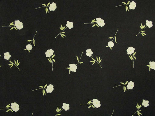 Fleur Floral Viscose Lawn in Black