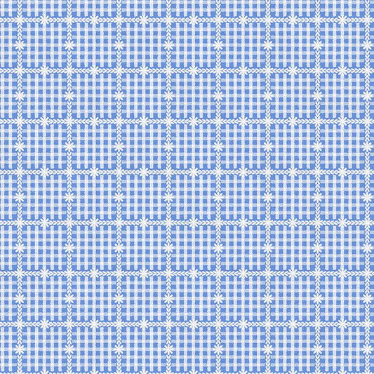 Cozy Cottage Blenders: Floral Gingham in Blue