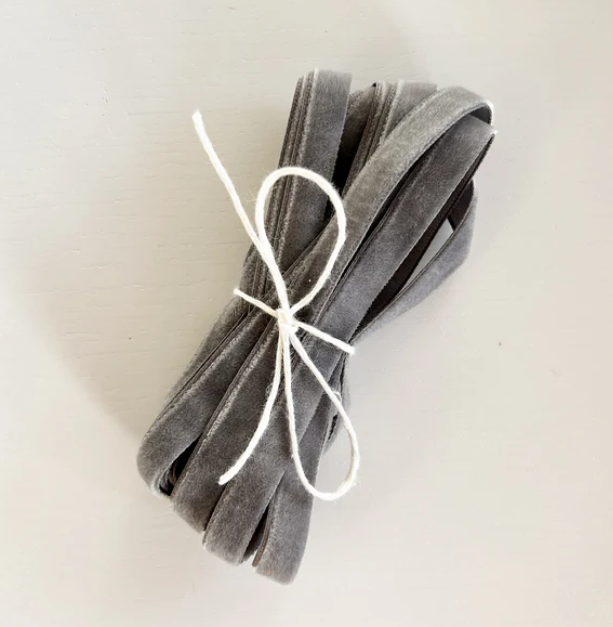 Flax & Twine 3/8" wide Velvet Ribbon