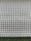 Cotton Dobby Gingham in Aqua