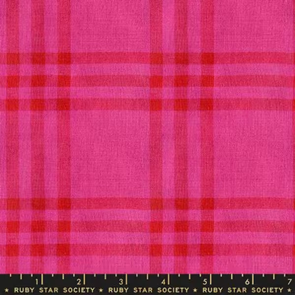 Warp and Weft Mystic Fable: Horizon Plaid in Pink