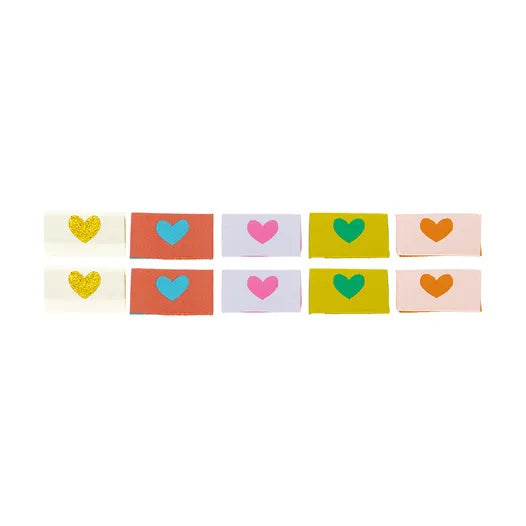 Heart Zipper Tab Woven Labels