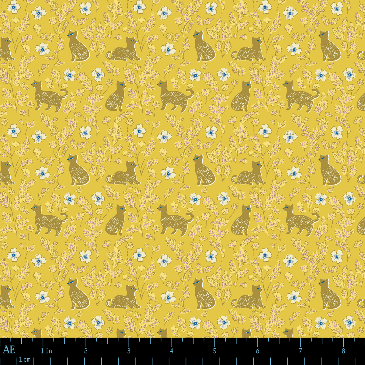 Petite Prints: Hedgerow Cats in Meadow