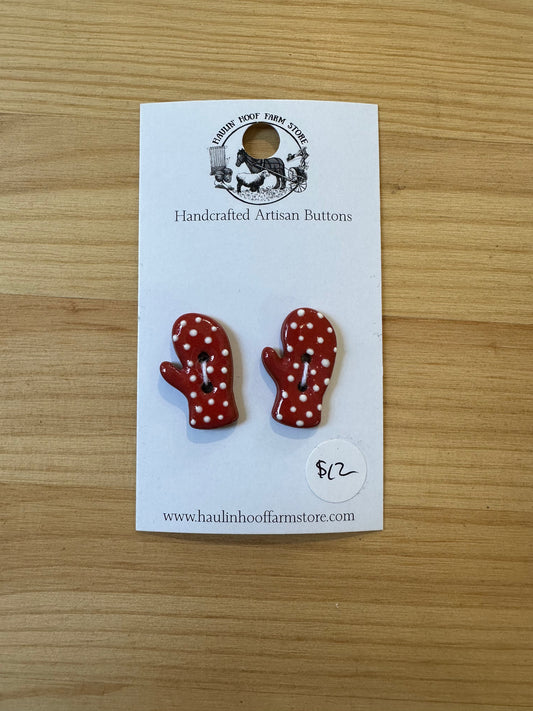 Haulin' Hoof: Mittens Ceramic Buttons