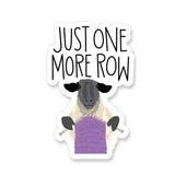 Just One More Row Knitting Sheep Vinyl Sticker