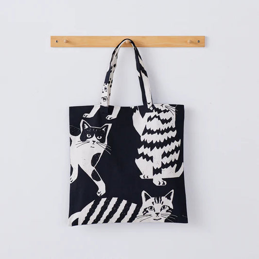 NekoNoe: echino Cat Cat Cotton Linen Canvas Color B