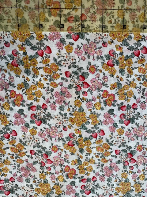 Cotton Lawn: Strawberries & Flowers